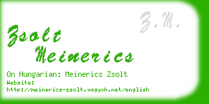 zsolt meinerics business card